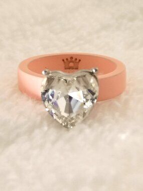 Size 6 Women’s Pink Ceramic Promise Ring – Engagement Promise Ring